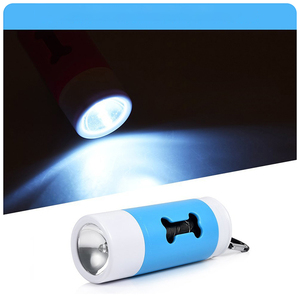 프리미엄 대량 사용자 정의 LED 손전등 PP 개 모양의 똥 가방 디스펜서 카라비너 - Product Image 1