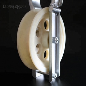 Cao su con lăn bánh xe sợi quang cáp ròng rọc dây khối và giải quyết giá nhựa mịn bánh xe cáp con lăn - Product Image 5