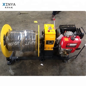 3톤 디젤 케이블 드럼 윈치 강철 와이어 로프 4HP 30m 리프팅 높이 ISO 인증 오버헤드 라인 케이블 설치용 - Product Image 4
