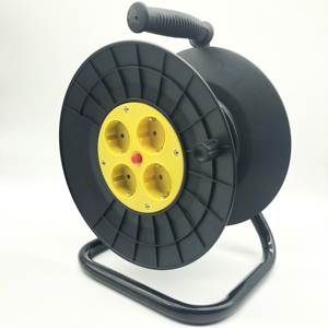 Duitsland Type 50M Maten 4x16A Sockets 250V Plastic Industriële Elektrische Uitbreiding Netsnoer Intrekbare Kabel Reel - Product Image 1