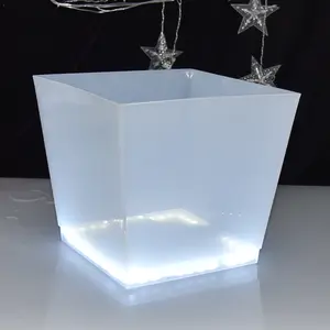 Cubo de hielo con logotipo de marca, lámpara de luz led de plástico personalizada, novedad, fabricación