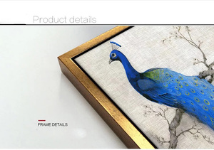 Custom Hotel produttore di opere <span class=keywords><strong>d</strong></span>'arte fornitore POP pavone mobili stile moderno e arte cornice 3D dipinti ad olio <span class=keywords><strong>su</strong></span> <span class=keywords><strong>tela</strong></span> - Product Image 6