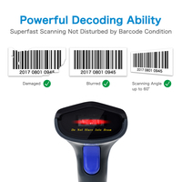 Escáner de Código de Barras Inalámbrico CCD NETUM W6 con Soporte y Lector de Códigos de Barras 2D Bluetooth W8-X, QR, Data Matrix, PDF417, iOS, Android