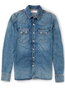 <b>Uk</b> New Design Black Garment Wash <b>Denim</b> <b>Shirt</b> <b>Mens</b> - Product Image 2