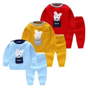중국 공장 제품 스웨터 디자인 아기 소녀 니트 카디건 스웨터 아기 스웨터 세트