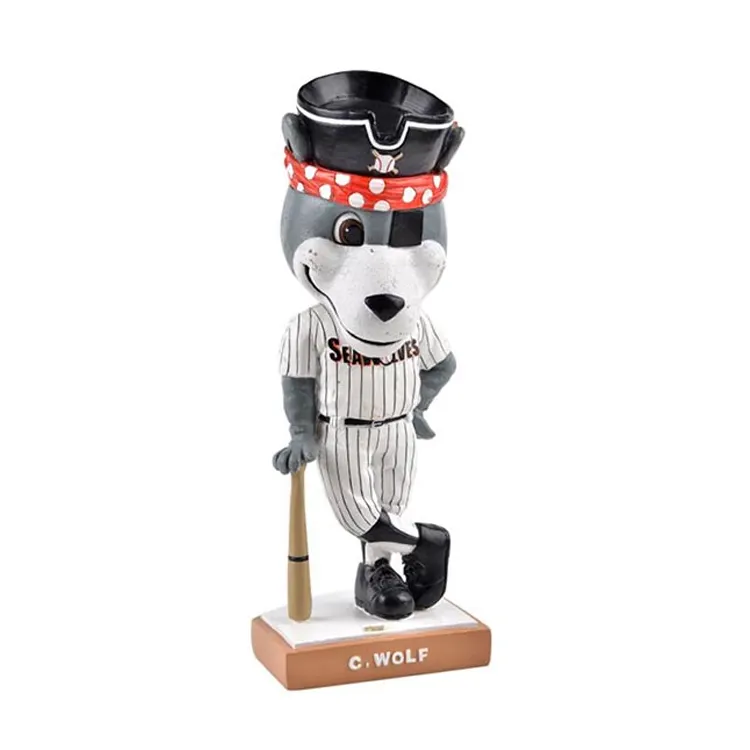 Hot Selling 3D Hars Custom Dier Wolf Bobble Head Poppen Sportevenement Mascotte