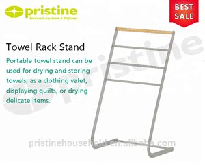 Artículos para el hogar MIT DIY, toallero de baño de madera portátil de hierro fundido para el hogar, hoteles y almacenamiento de oficina, venta al por mayor - Product Image 4