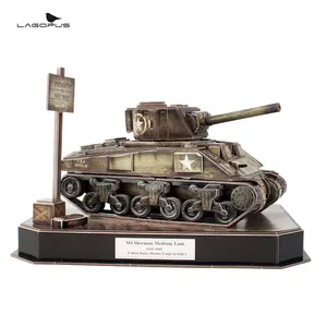 3D 纸拼图模型儿童玩具坦克第二次世界大战老虎 I 苏联 T-34/85 克伦威尔 MK。 IV 美国 M4A4 谢尔曼 1 pc