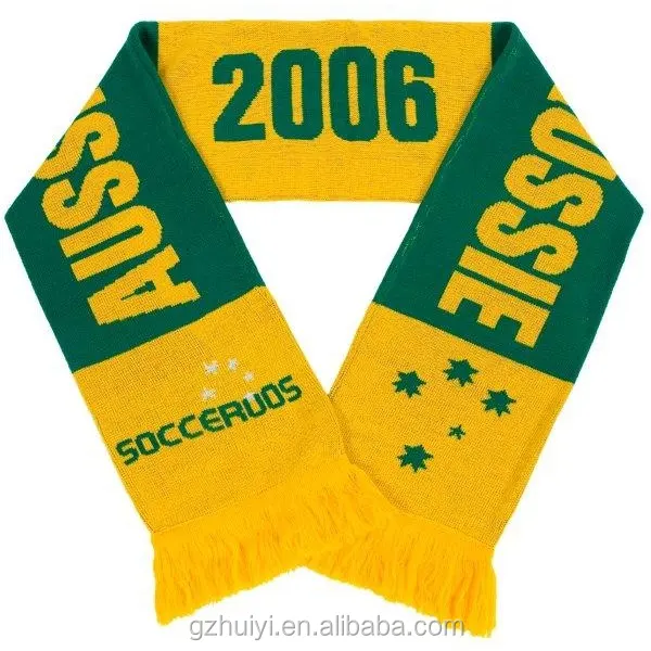 Huiyi New Design Knitted soccer ball Fan Scarf football Fans scarf