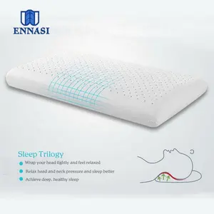 Venta directa de fábrica, cómoda <span class=keywords><strong>almohada</strong></span> de espuma de látex, <span class=keywords><strong>almohada</strong></span> de cama ortopédica tamaño King ergonómica para dormir - Product Image 4