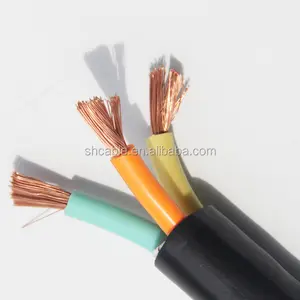 Cable de alimentación flexible con aislamiento de goma y cable de goma enfundado