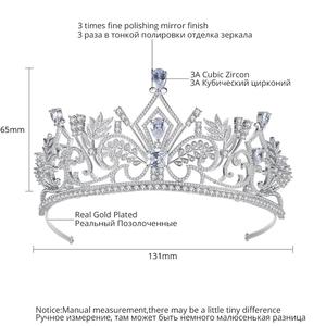 LUOTEEMI — couronne de mariage en zircone, <span class=keywords><strong>diadème</strong></span> de <span class=keywords><strong>luxe</strong></span>, bijoux de mariage, vente en gros - Product Image 2