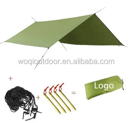 Woqi Draagbare Lichtgewicht Waterbestendig Regen Tarp Tent Tarp Onderdak