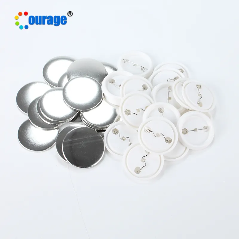 Größen verfügbar Round Button Badge Pins Material für Badge Machine