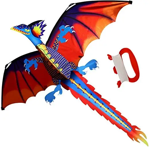 Hengda <span class=keywords><strong>kite</strong></span> de dragão 3d para crianças, com linha voadora