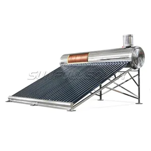 Copper coil pre-heating stainless steel solar water heater system by manufacturer SUNFULL