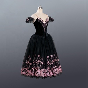 <span class=keywords><strong>Tutu</strong></span> romantique professionnel pour femmes, costumes de danse occidentale pour la danse, <span class=keywords><strong>long</strong></span> <span class=keywords><strong>tutu</strong></span> de ballet <span class=keywords><strong>noir</strong></span> romantique - Product Image 2