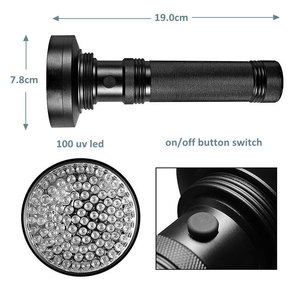 <span class=keywords><strong>Detector</strong></span> ultravioleta <span class=keywords><strong>de</strong></span> <span class=keywords><strong>luz</strong></span> negra, <span class=keywords><strong>luz</strong></span> púrpura 100 LED, linterna UV, 100 LED, 395nm - Product Image 2