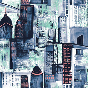 Carta da Parati in PVC con Design Moderno di Città per Soggiorno - Product Image 4