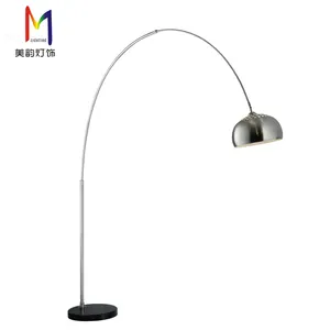 Metal base marble standing lava chandelier arc led modern floor lamp