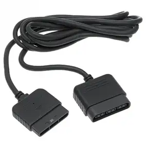 1.5m gamepad trò chơi điều khiển mở rộng cáp dẫn cho Playstation 2 PS1 <span class=keywords><strong>PS2</strong></span> mở rộng dây màu đen chất lượng cao - Product Image 1