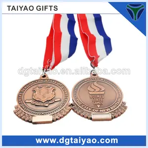estilo clássico de alta qualidade design personalizado militar medalha com fita