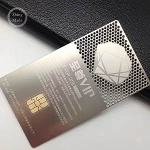 Großhandel visitenkarte anpassung-Hersteller Nach Maß Metallic Business Metall VIP Visitenkarten edelstahl mitgliedschaft karte fabrik