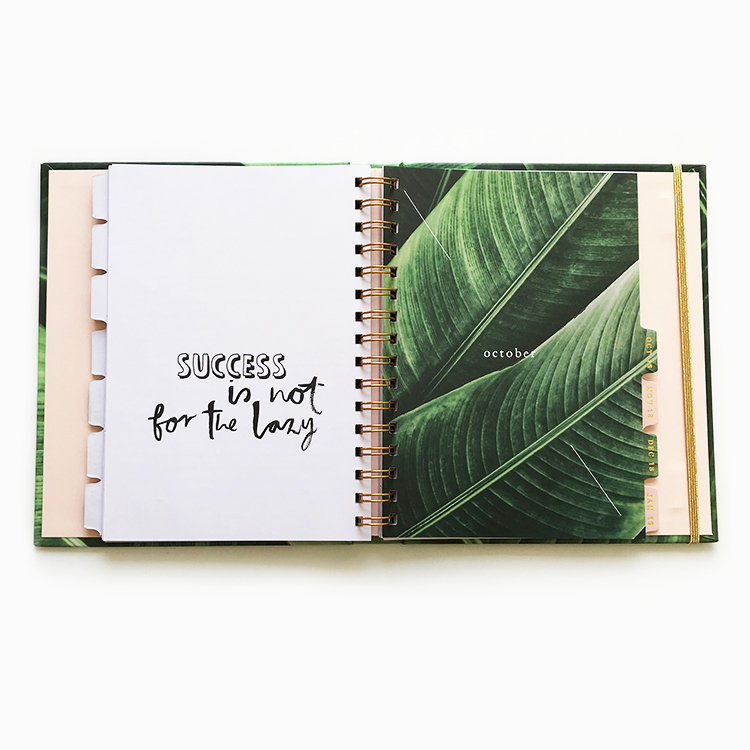 Высшее качество, индивидуальная Настройка, A4 A5 спиральный блокнот из золотой фольги, журнал с перегородочной печатью