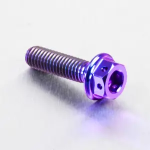 M8 M10 Blue grade 5 titanium hex flange bolt