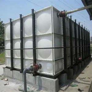 Made in China big size construction site grp sectional water tank water softener brine tank