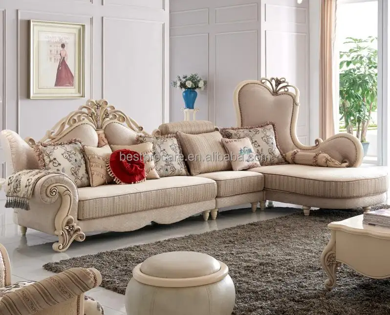 New Design Elegant Home Furniture Sets Lounge Fabric Tufted Modern Luxury Wooden Sofa Set Furniture Living Room