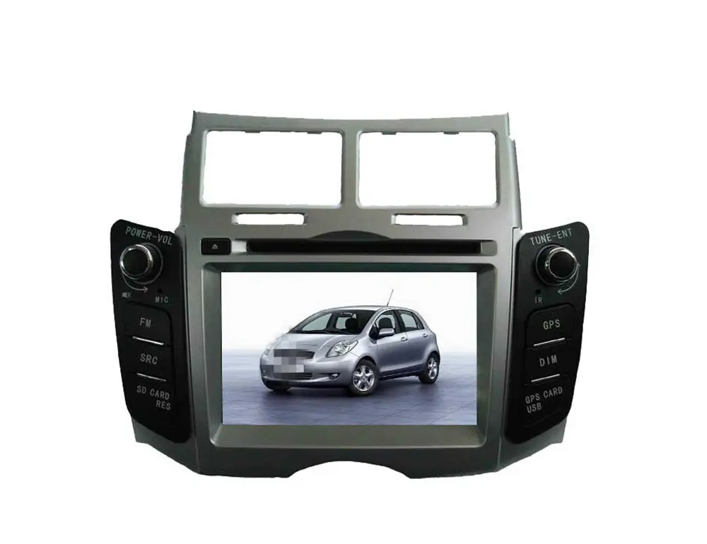 Wince 6.0 שני דין 6.2 "LCD-TFT מגע מסך עם gps ניווט לרכב נגן DVD עבור טויוטה יאריס כסף