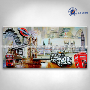Décoration à <span class=keywords><strong>la</strong></span> maison moderne fait à <span class=keywords><strong>la</strong></span> main belles peintures de paysage de <span class=keywords><strong>la</strong></span> ville de Londres européenne - Product Image 1