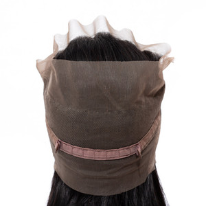 Trước Nhổ Cơ Sở Lụa Thụy Sĩ <span class=keywords><strong>360</strong></span> Ren Phía Trước, Tai Đến Tai <span class=keywords><strong>360</strong></span> Ren Phía Trước Đóng Cửa Với Brazil Tóc Con Người Bó - Product Image 3