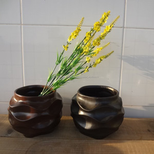 cerámica jarrón color sólido con diseño moderno / blanco, negro mate, amarillo, rojo <span class=keywords><strong>de</strong></span> cerámica del florero <span class=keywords><strong>de</strong></span> estilo - Product Image 2