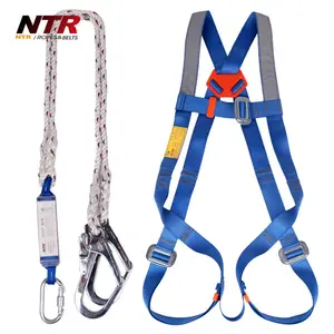 Ntr reflektif harness tubuh penuh untuk perlindungan jatuh dengan lanyard