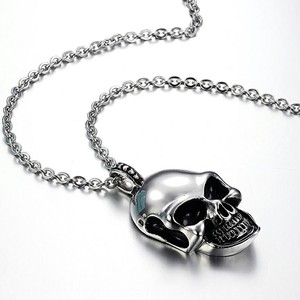 Collar de calavera gótico con colgante de calavera de acero inoxidable único para hombre Popular de calidad Marlary - Product Image 3