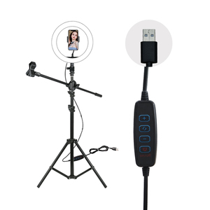 Đứng Microphone <span class=keywords><strong>Clip</strong></span> 3200 K-5600 K Ảnh Tự Sướng Vòng Ánh Sáng Cho Webcast Sống - Product Image 2