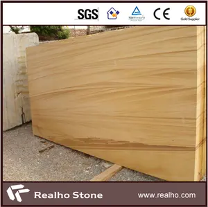 Hot Sale Teak Wood Sandstone Marble Slab