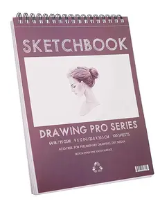 Bview Art high quality 100sheets 95gsm cool pressing drawing sketch pad for artist