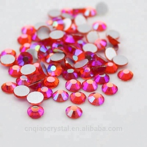 Plateado colores AB plata folid pedrería de cristal posterior plana para los accesorios de la ropa - Product Image 6