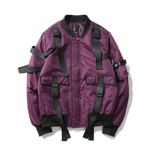 Wholesale Custom Strip Thick <strong>Jackets</strong> Coats <strong>Men</strong> Winter <strong>Cargo</strong> Pockets Streetwear Warm <strong>Jacket</strong> - Product Image 6