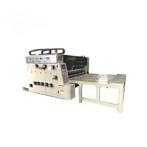 Corrugated Cardboard Printer Machine Semi Auto Carton Box Printing Die Cutting Corrugated Cardboard 4 Colors Printer Slotter Rotary Machine For Sale