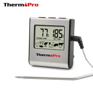 Termômetro eletrônico digital termopro tp16, para carne, forno, fumador, doces, água, leite