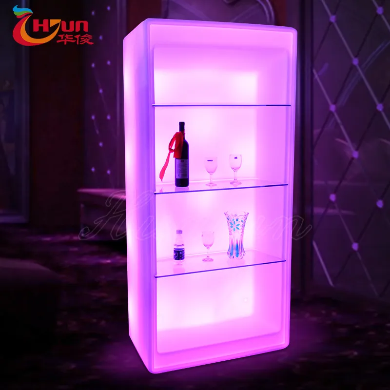 LED เรืองแสงขวดอะคริลิยืนแสดงสำหรับไวน์เบียร์เครื่องดื่มและสุรา