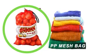 Su misura 25kg/50kg sacchetto di plastica con coulisse in rete vegetale PE PP singolo doppio lavoro a maglia nuovo agricoltura cipolle patate stoccaggio