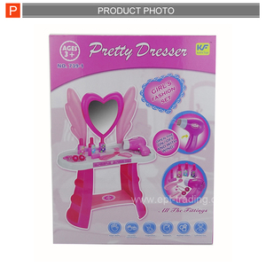 Ensemble de maquillage EPT, chaise à main, meubles miniatures, jeu de simulation, coiffeuse pour fille, maison de jeu en plastique - Product Image 6