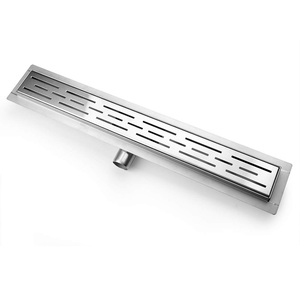 Jukuye — vidange de sol pour <span class=keywords><strong>piscine</strong></span>, de douche linéaire, avec trous carrés en laiton, carrelage long - Product Image 2