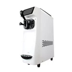 Mini machine à crème glacée avec écran Anglais, avec la fonction de préréfrigération et intégré soufflage pompe.
