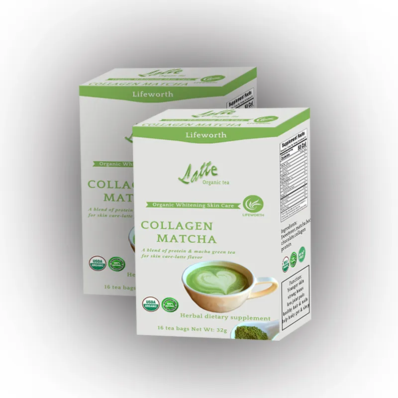 Lifeworth ISO approved collagen ceremonial matcha latte powder